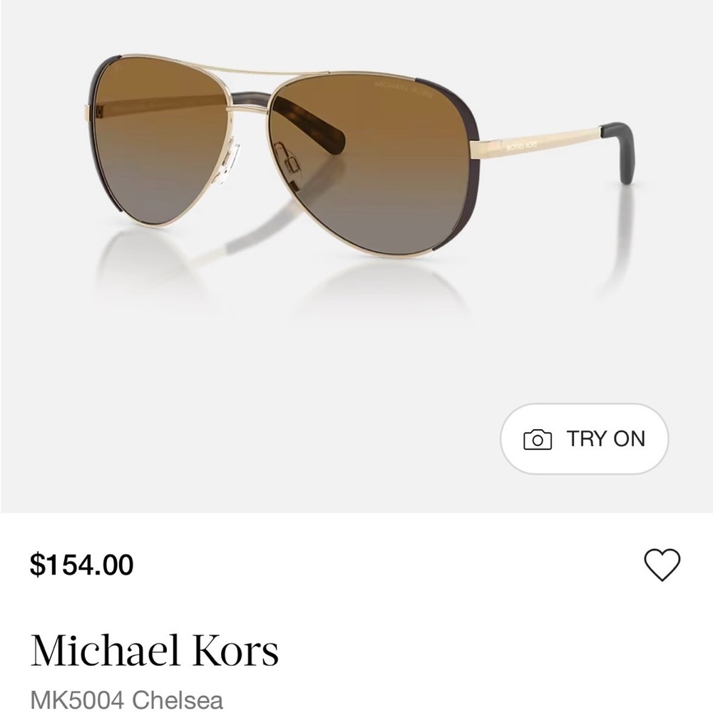 Michael Kors Aviator Sunglasses in Black and Gold - Picture 5 of 5